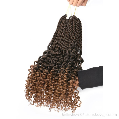 Hot sell wholesale 18inch Senegalese Twist Crochet with curly ends